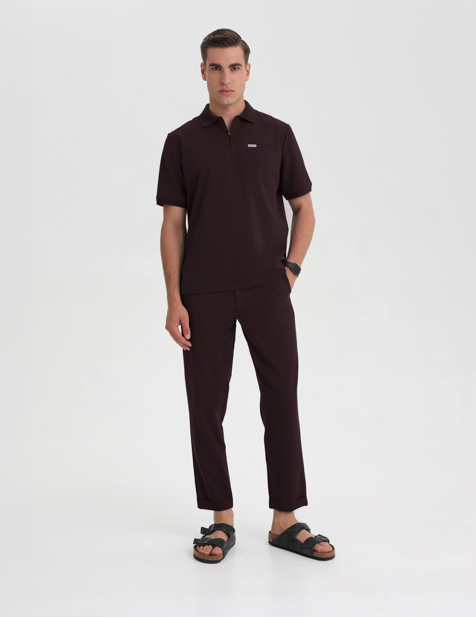 Herren Medizinische Hose Chinos - DARK CHOCOLATE