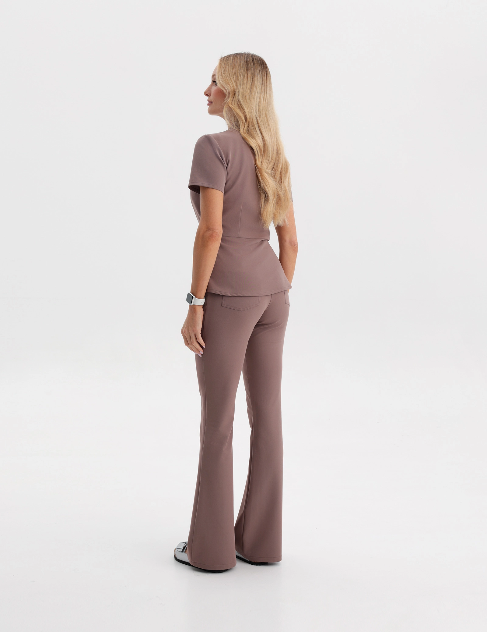 Damen Medizinische Hose Flare - MOCHA