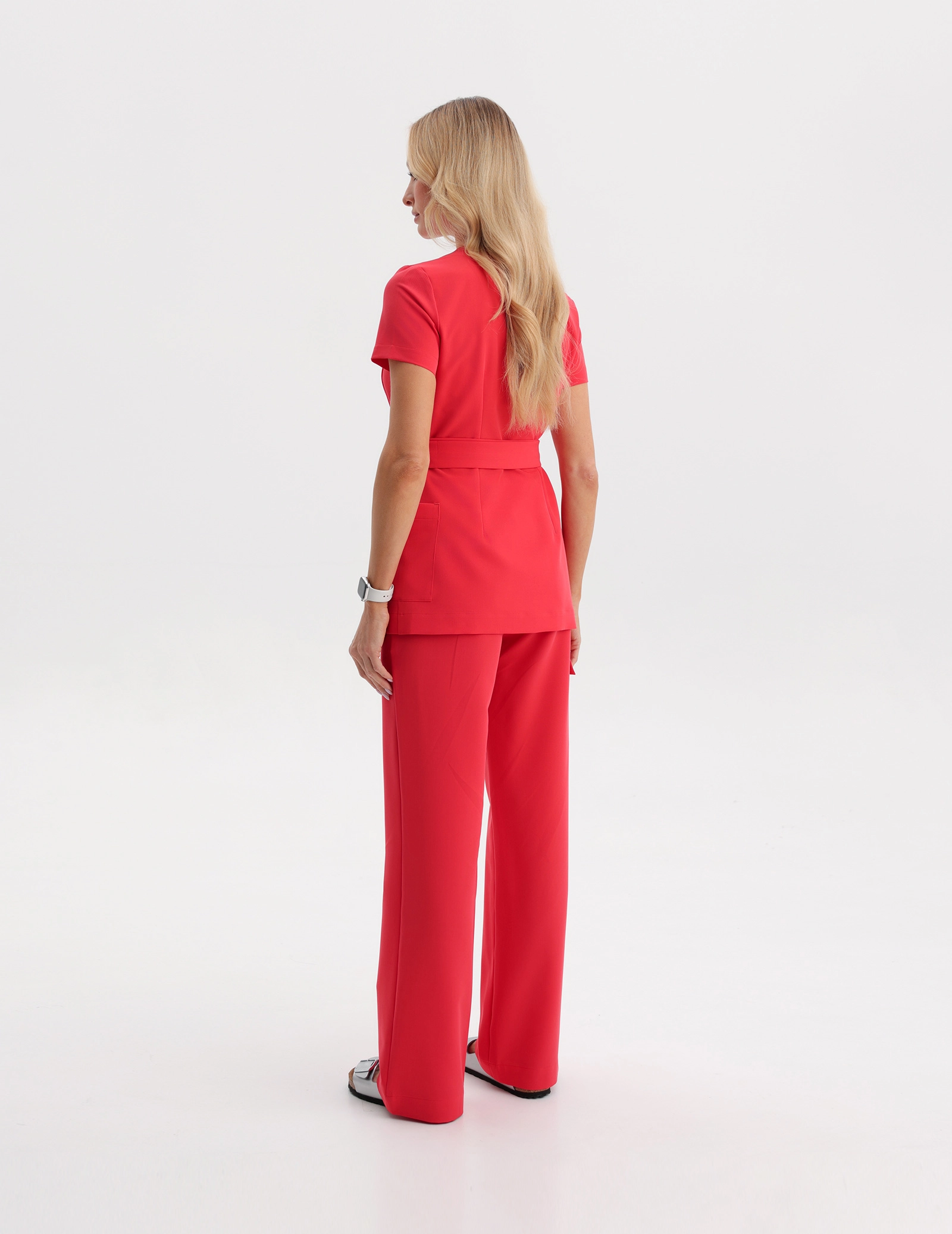 Medizinischer Kasack zum Binden Auri - POP RED