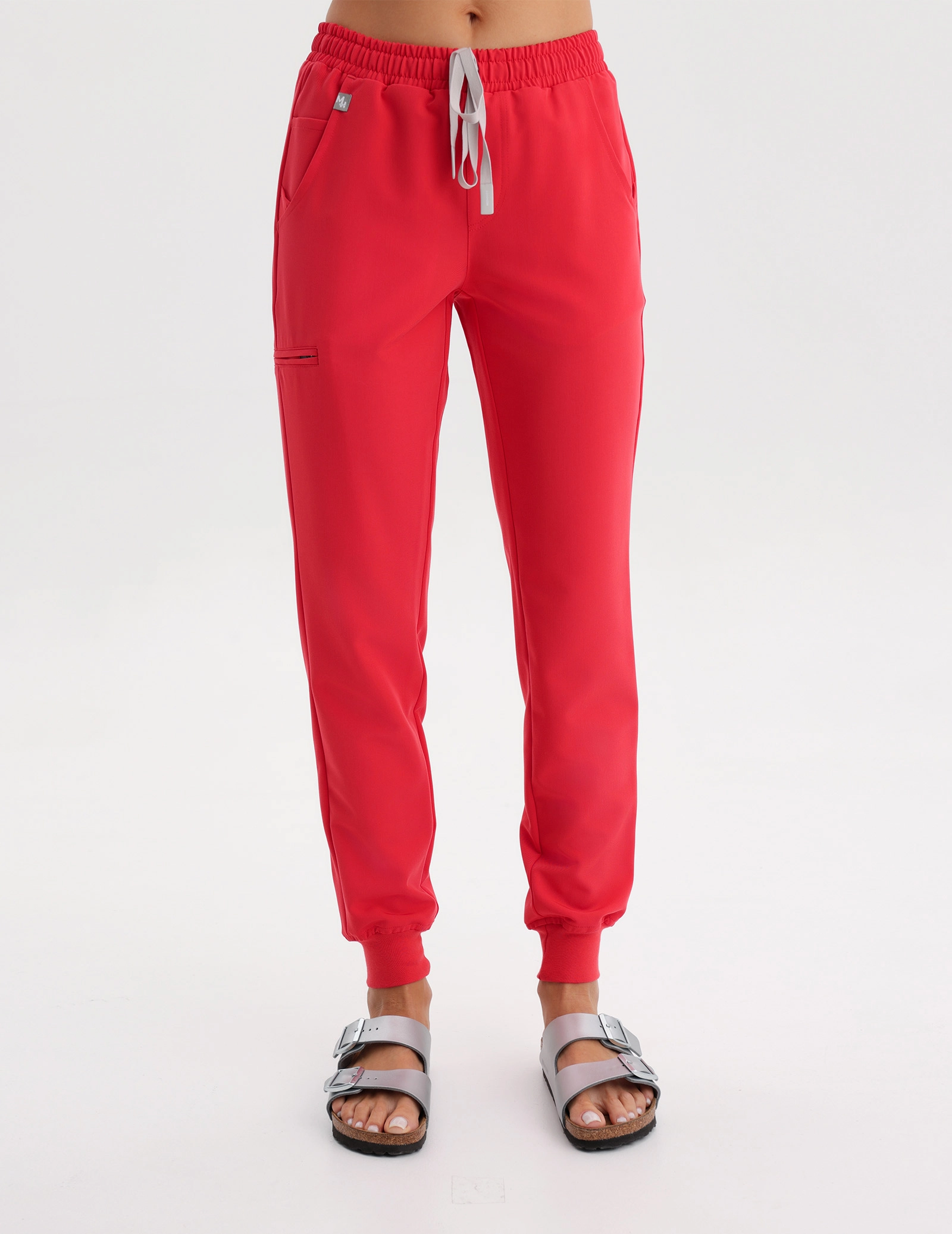 Damen Medizinische Hose Jogger - POP RED