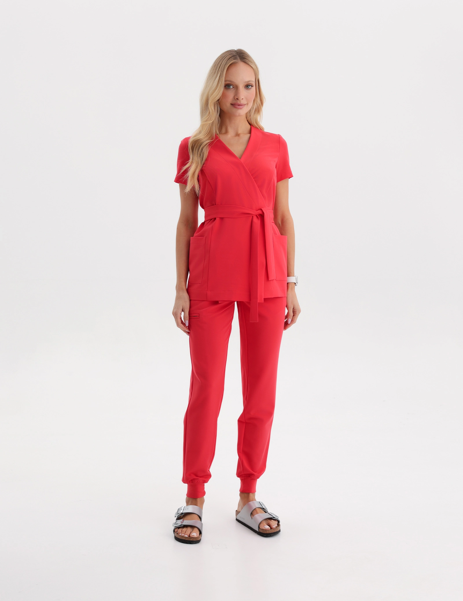 Damen Medizinische Hose Jogger - POP RED