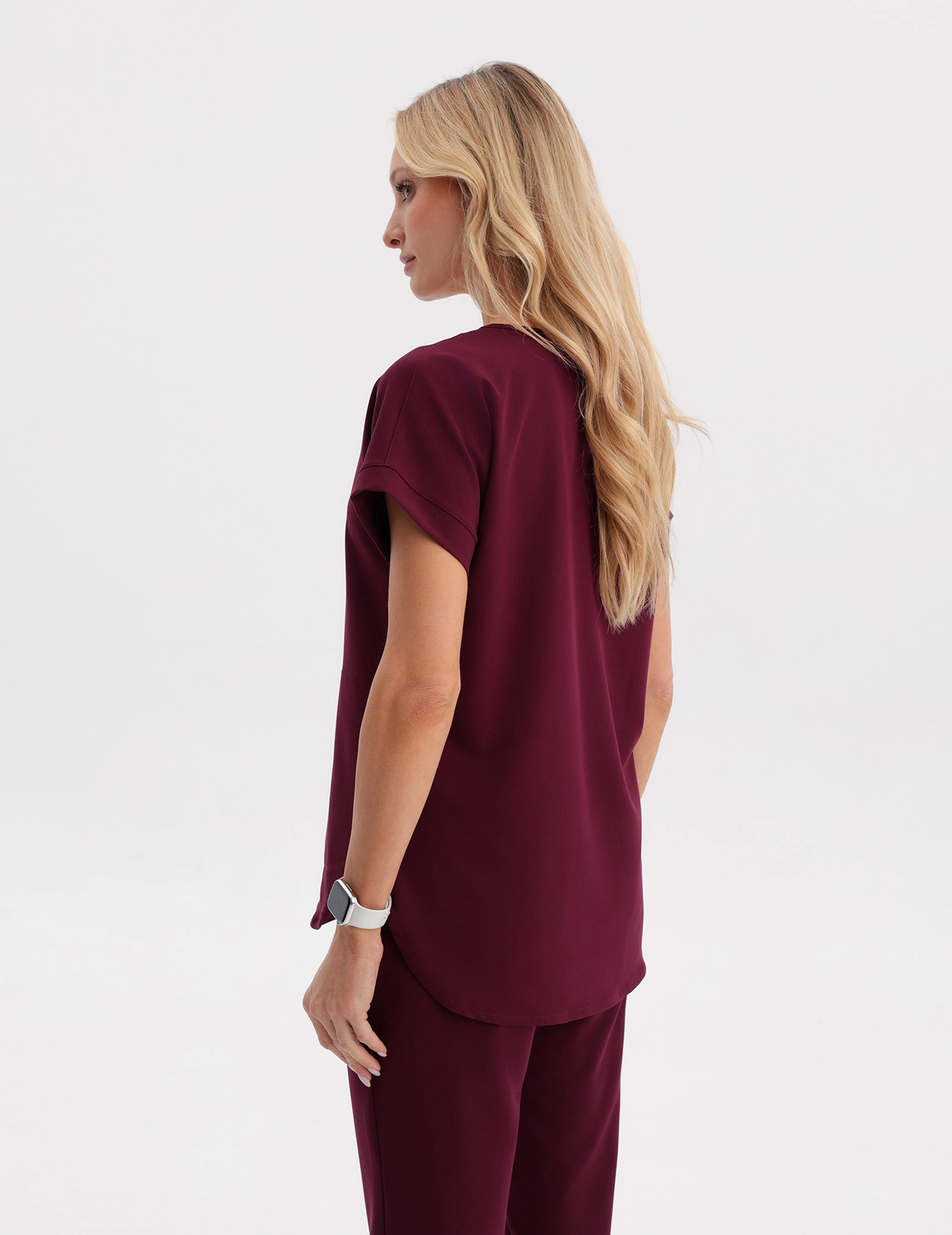 Medizinische Bluse Kendall - BURGUNDY