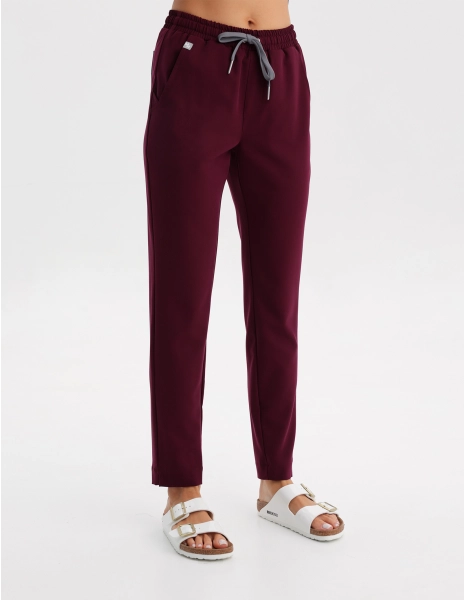 Damen Basic Hose - BURGUNDY