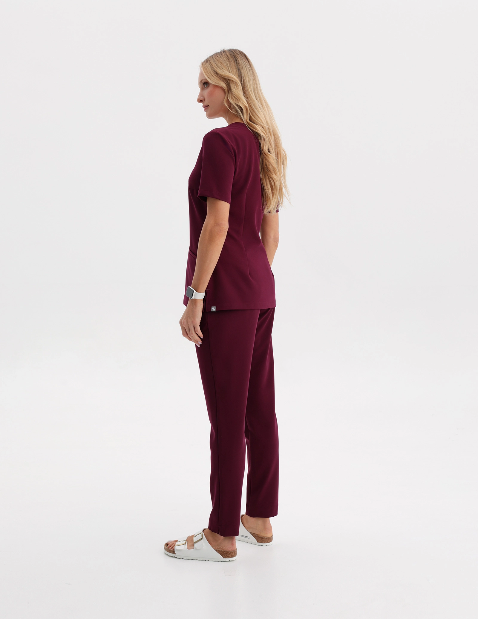 Damen Basic Hose - BURGUNDY