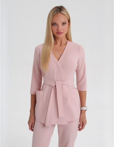 Medizinische Wickelbluse Rosalie - DUSTY ROSE