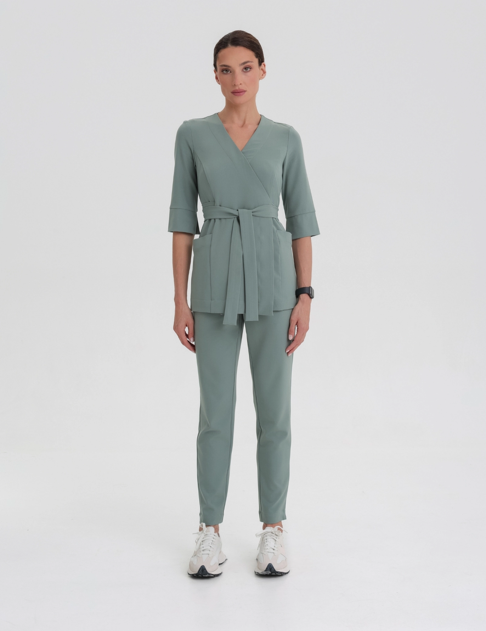 Damen Basic Hose - DUSTY GREEN