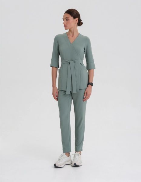 Damen Basic Hose - DUSTY GREEN