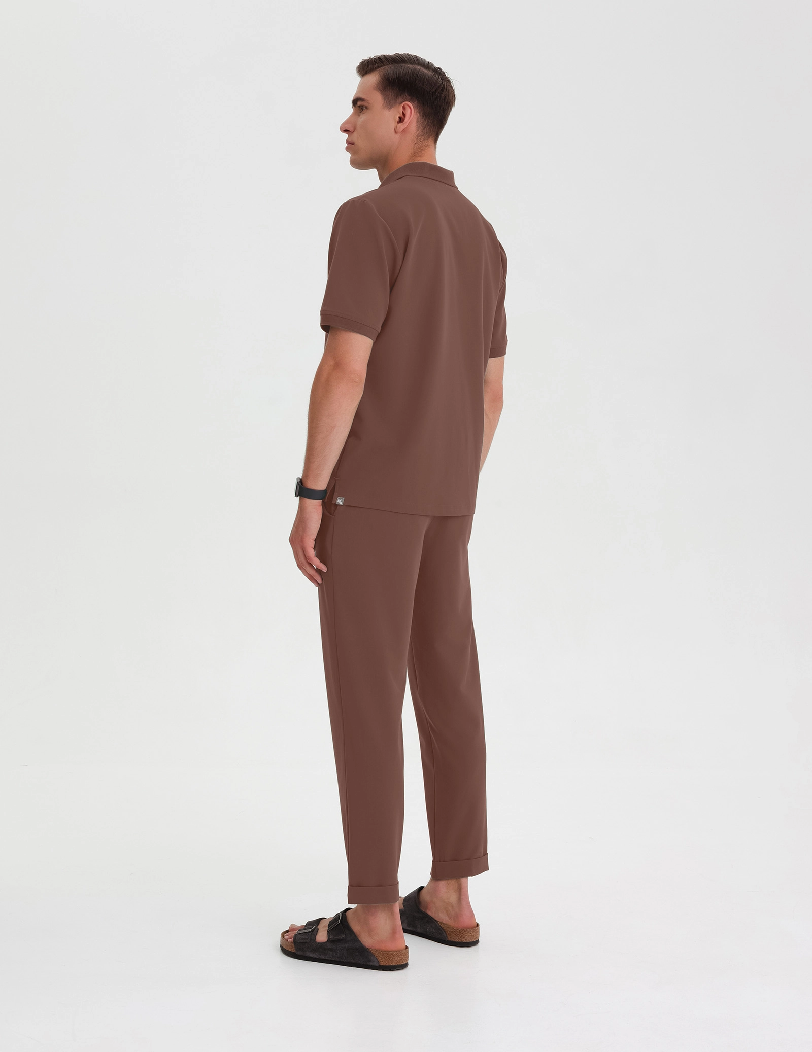 Medizinisches Kasack Polo Herren - MILKY BROWN