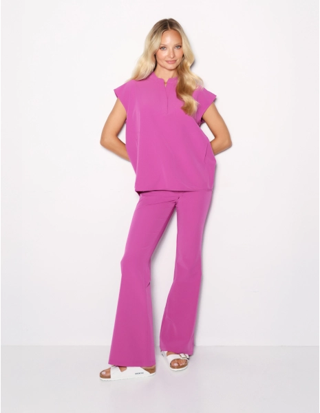 Damen Medizinische Hose Flare - ELECTRIC PINK