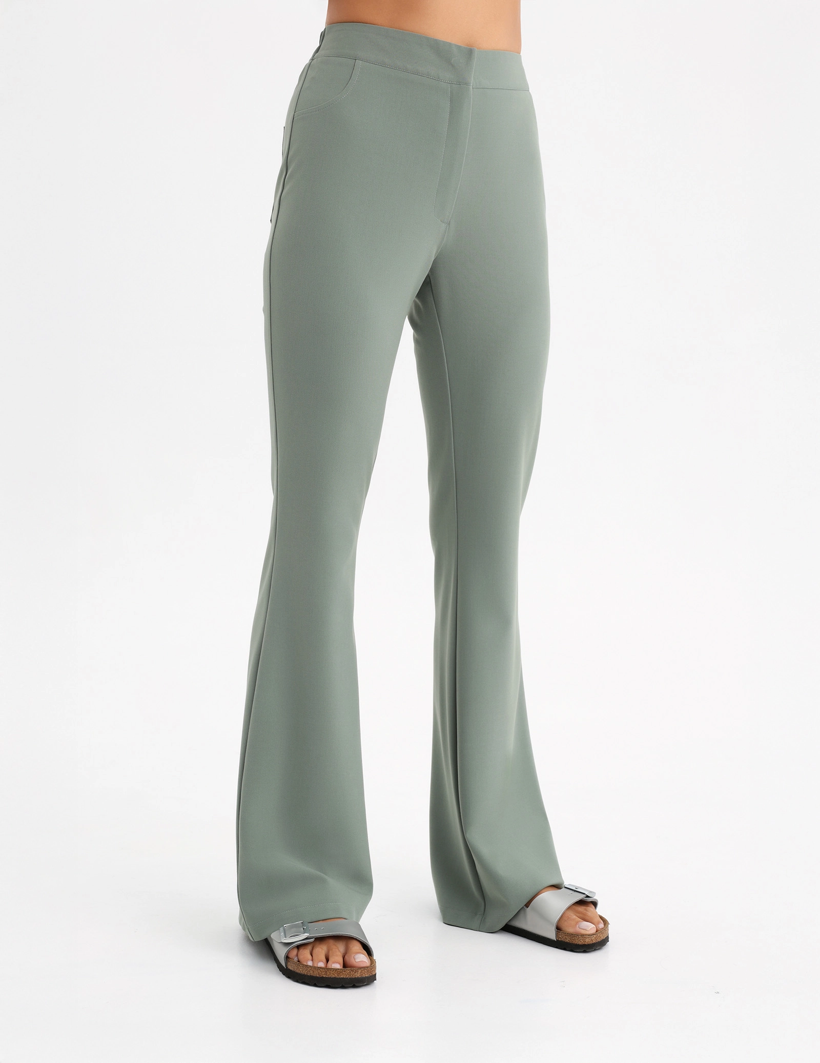 Damen Medizinische Hose Flare - DUSTY GREEN