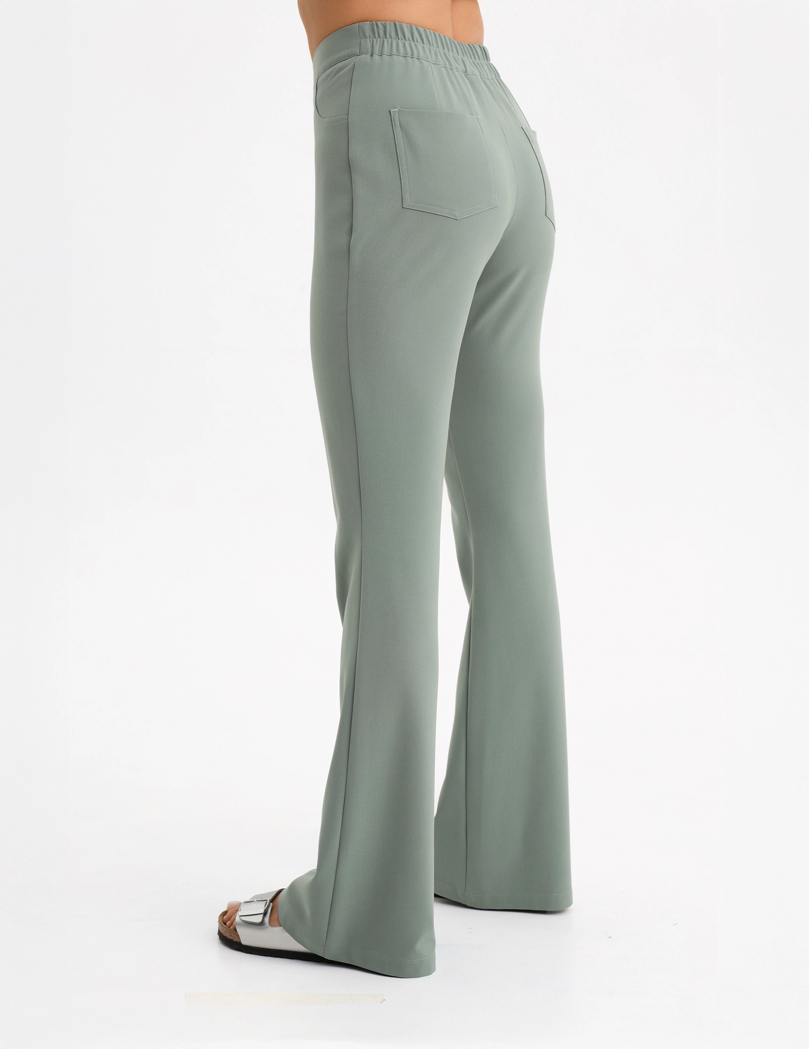 Damen Medizinische Hose Flare - DUSTY GREEN