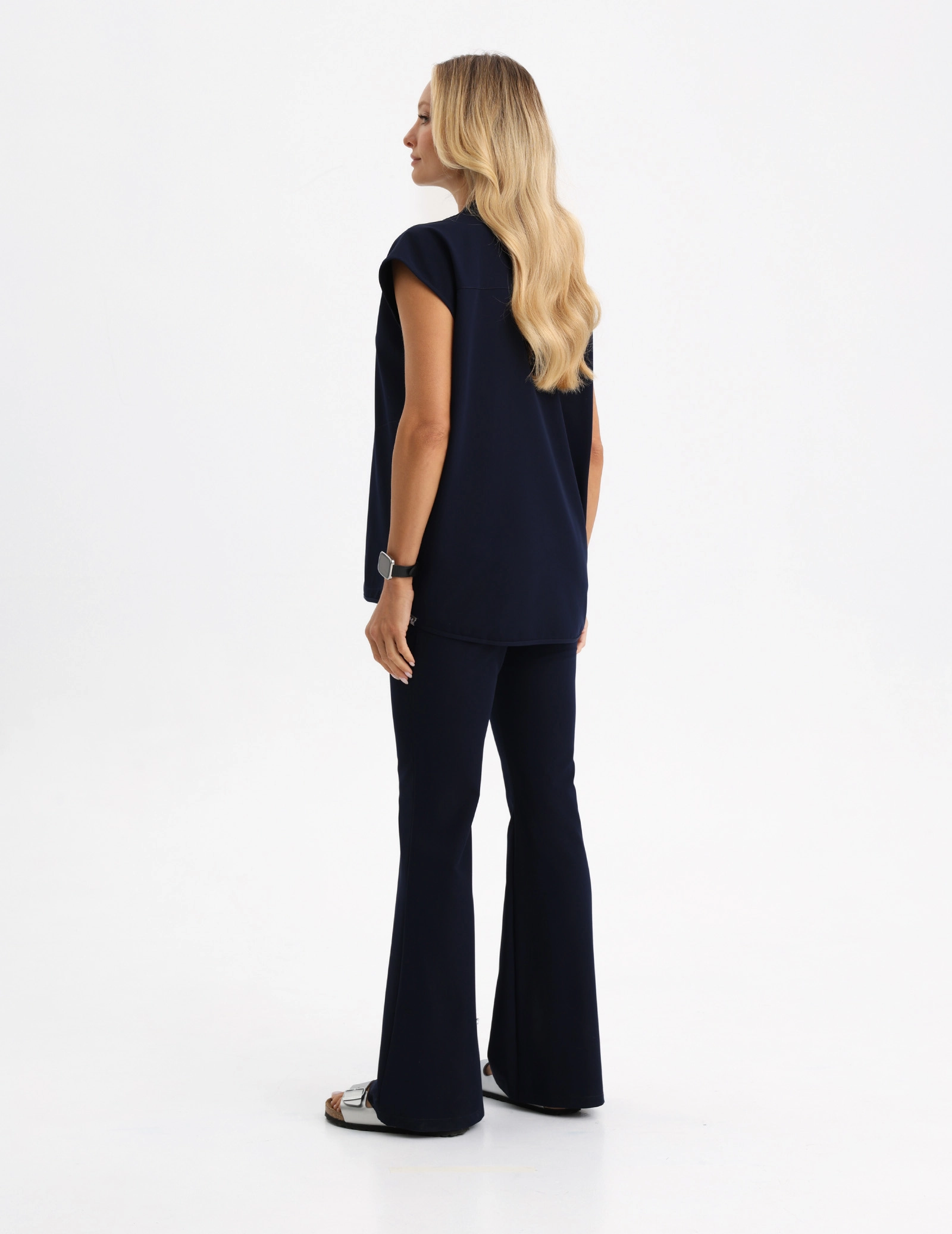 Damen Medizinische Hose Flare - DARK NAVY