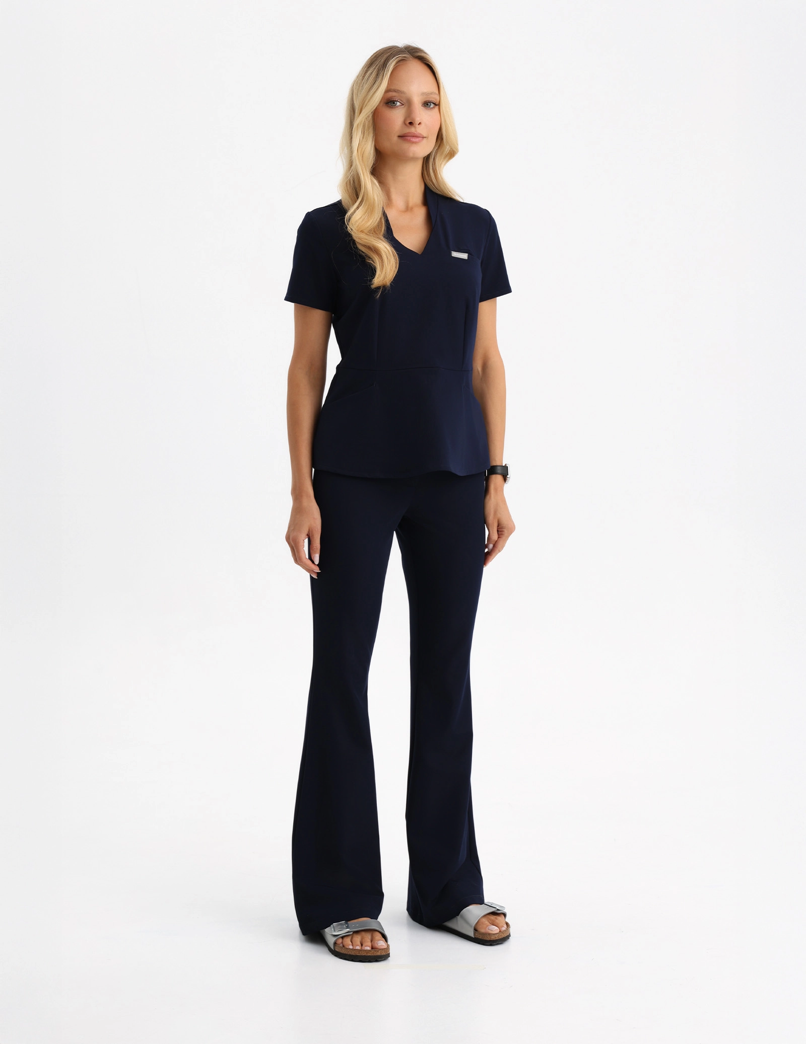 Damen Medizinische Hose Flare - DARK NAVY