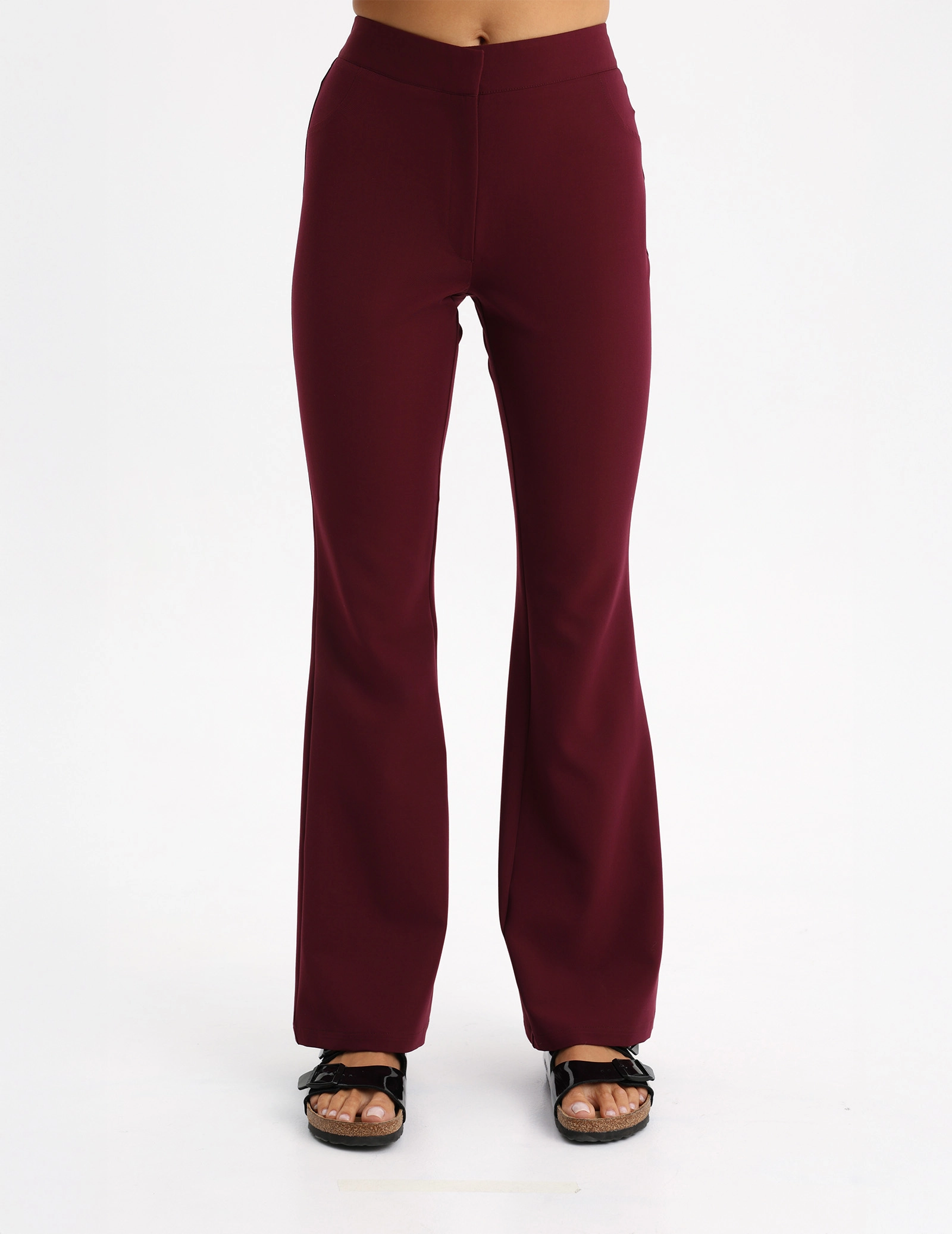 Damen Medizinische Hose Flare - BURGUNDY
