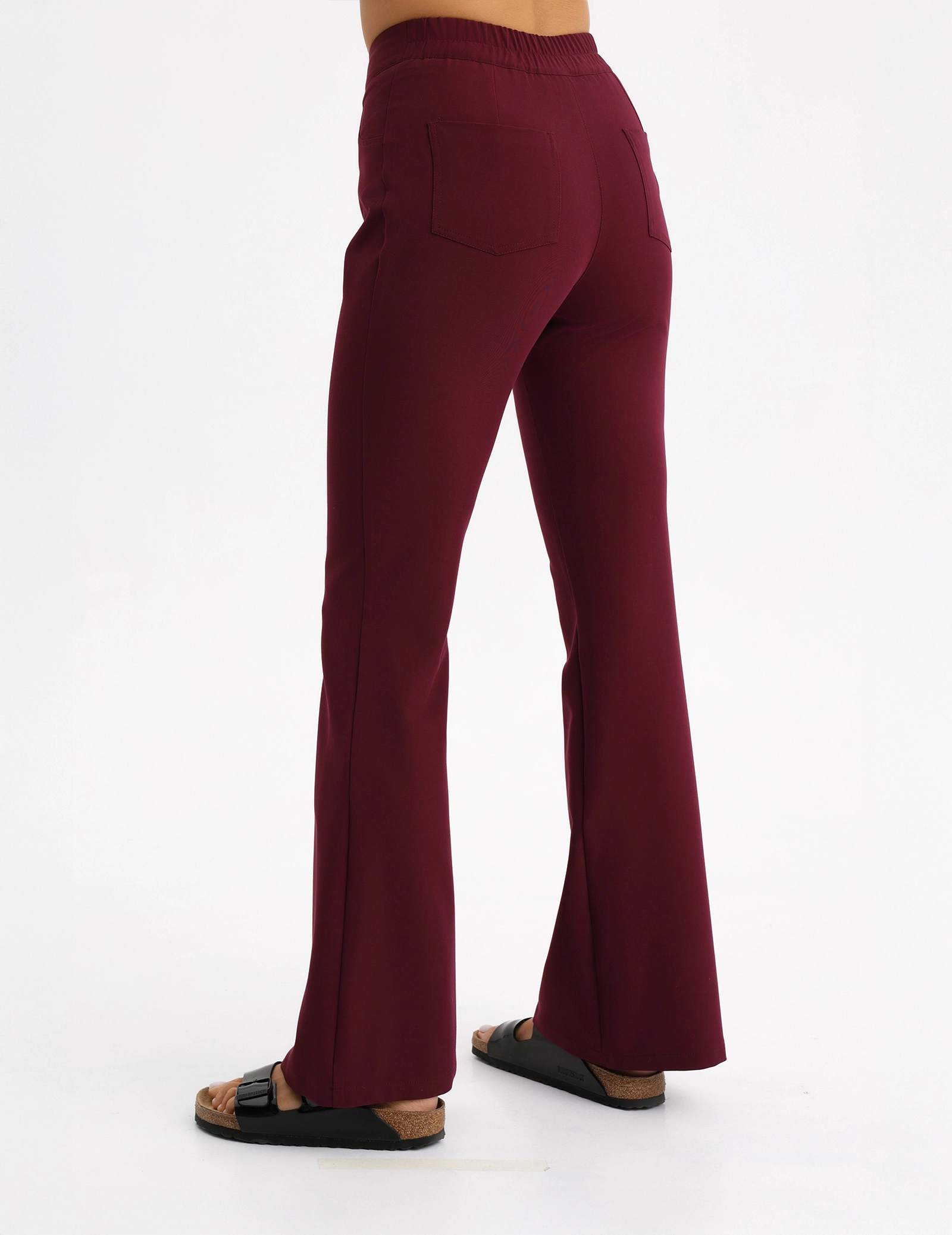 Damen Medizinische Hose Flare - BURGUNDY