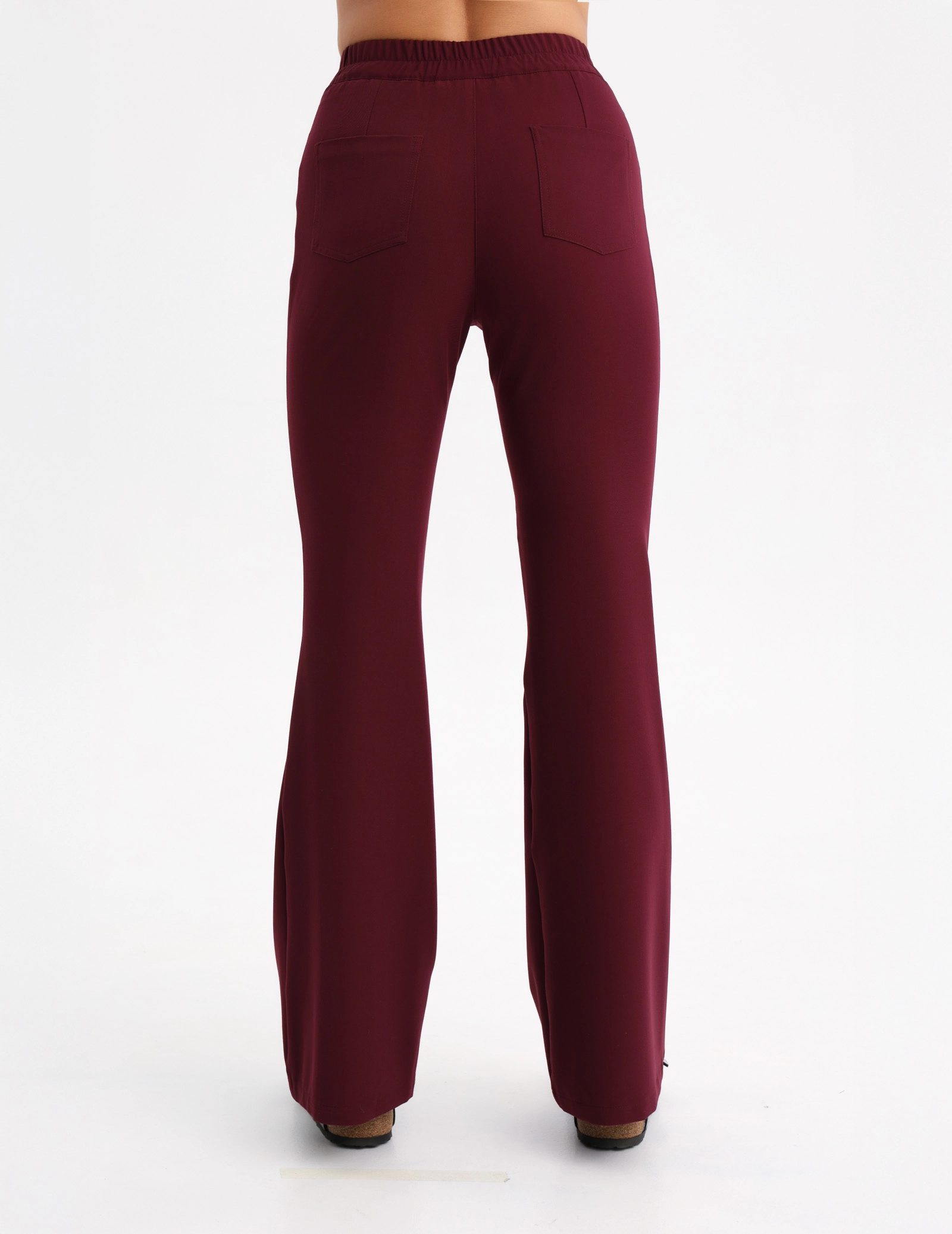 Damen Medizinische Hose Flare - BURGUNDY