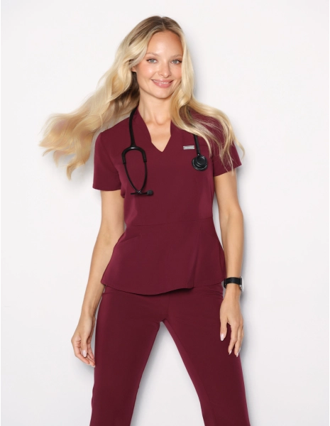 Medizinischer Kasack Kori - BURGUNDY