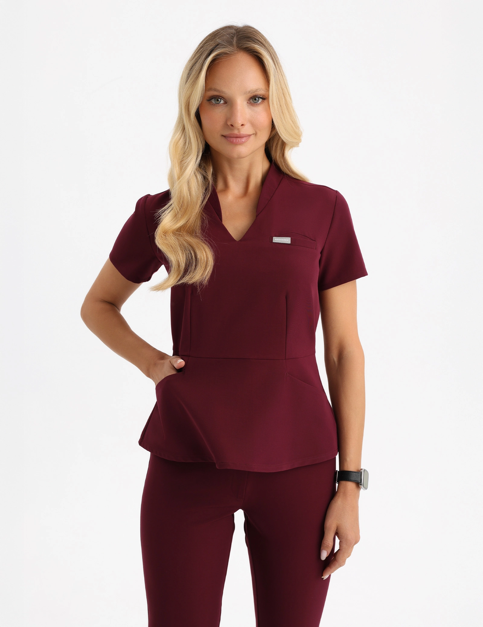 Medizinischer Kasack Kori - BURGUNDY