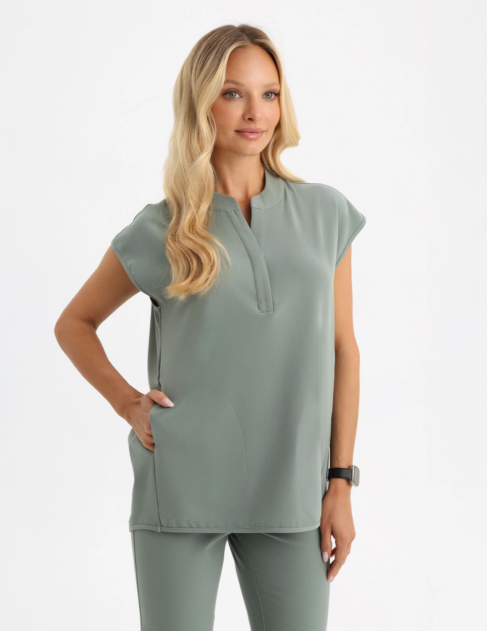 Medizinischer Kasack Khloe - DUSTY GREEN