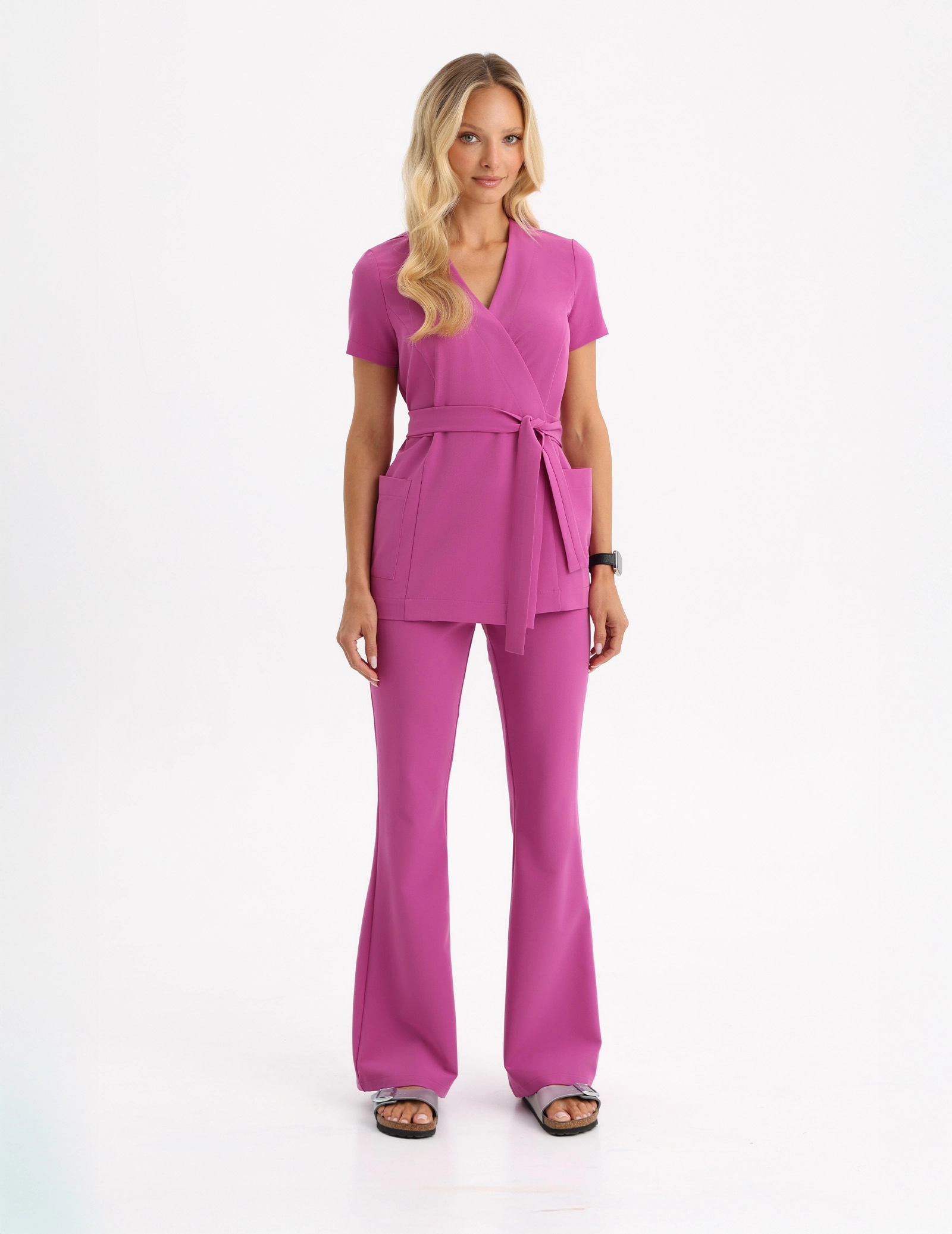 Medizinischer Kasack zum Binden Auri - Electric Pink