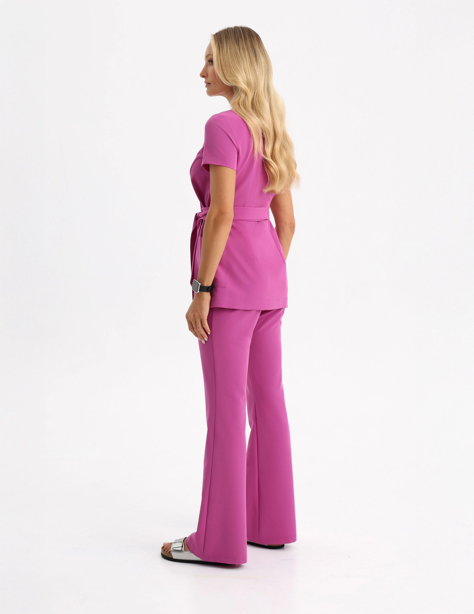 Medizinischer Kasack zum Binden Auri - Electric Pink