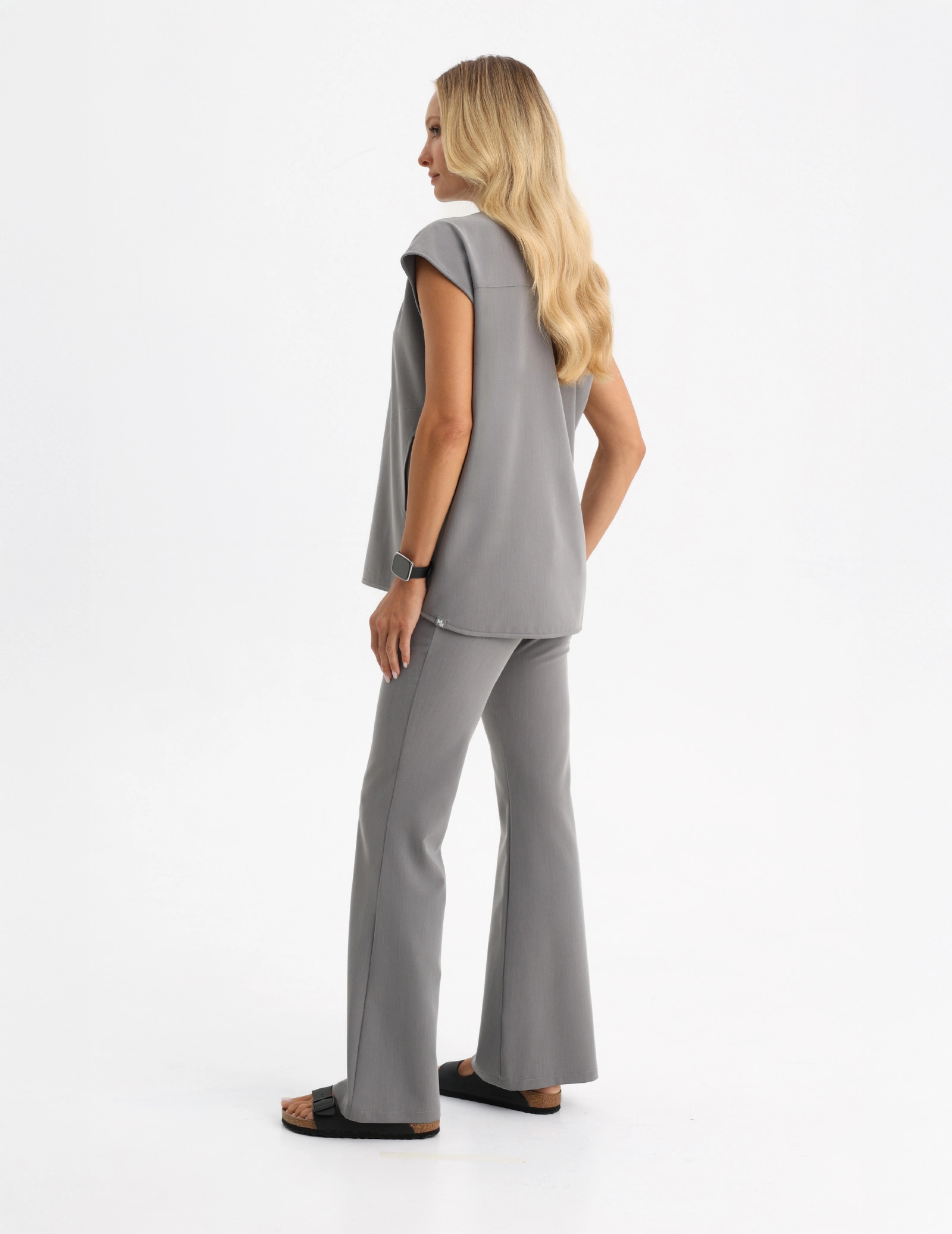 Damen Medizinische Hose Flare - SHARK GRAY