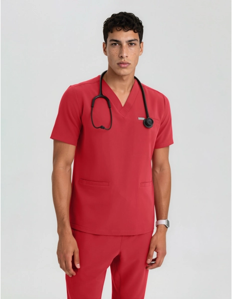 Medizinischer Kasack Birbal - POP RED