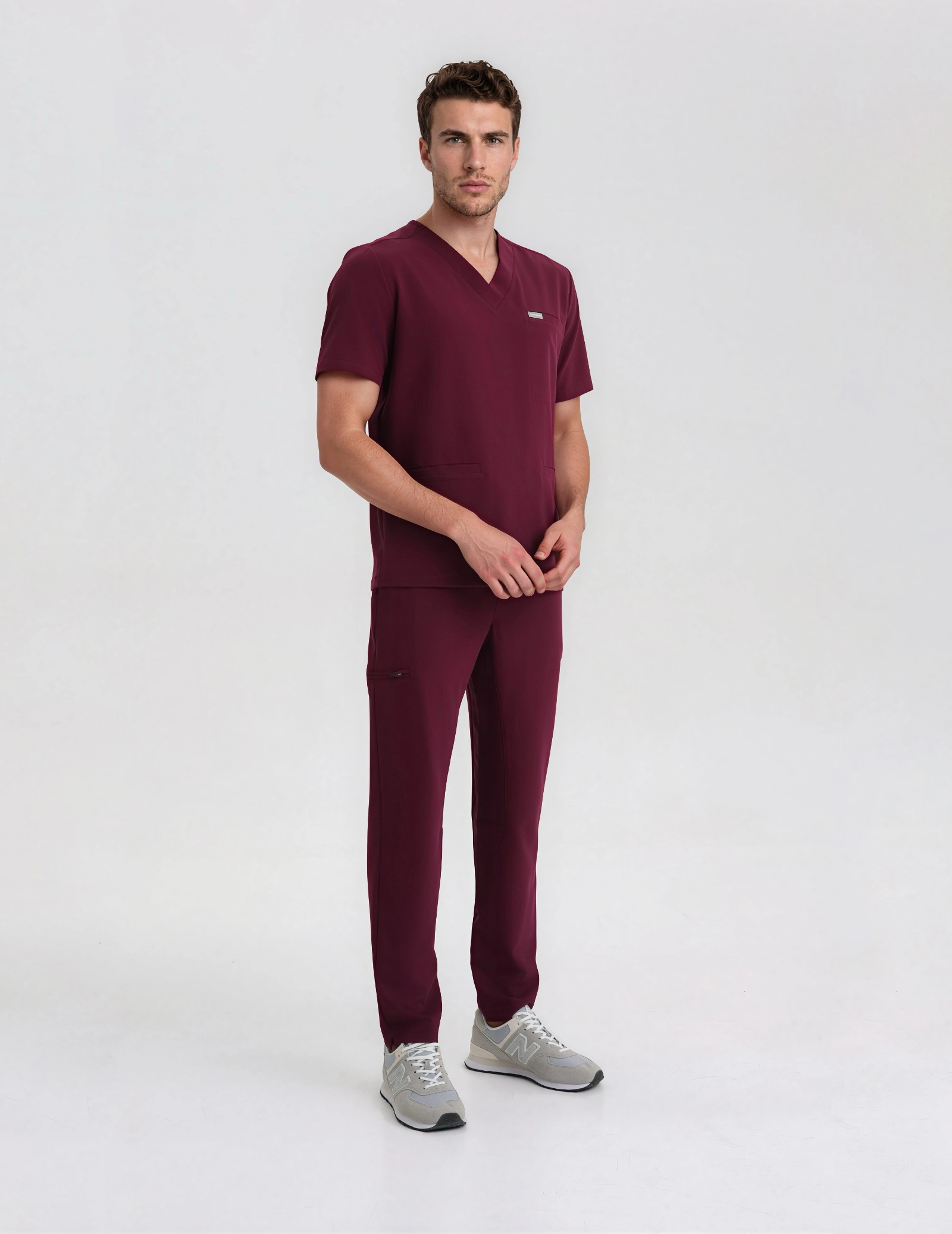 Herren Basic Hose - BURGUNDY