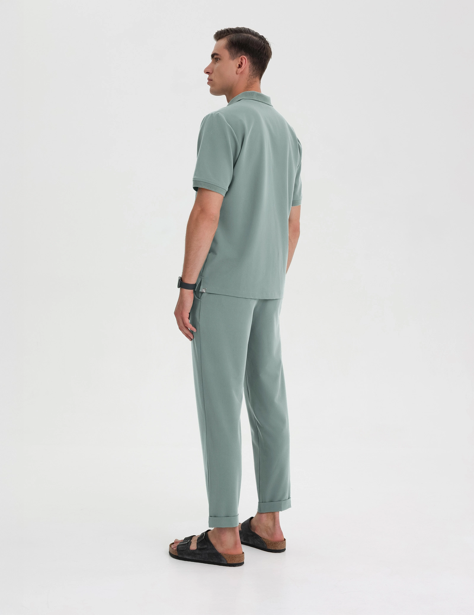 Medizinisches Kasack Polo Herren - DUSTY GREEN