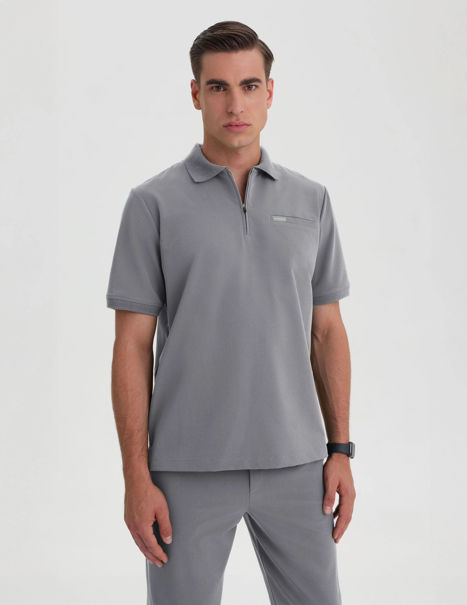 Medizinisches Kasack Polo Herren - SHARK GRAY