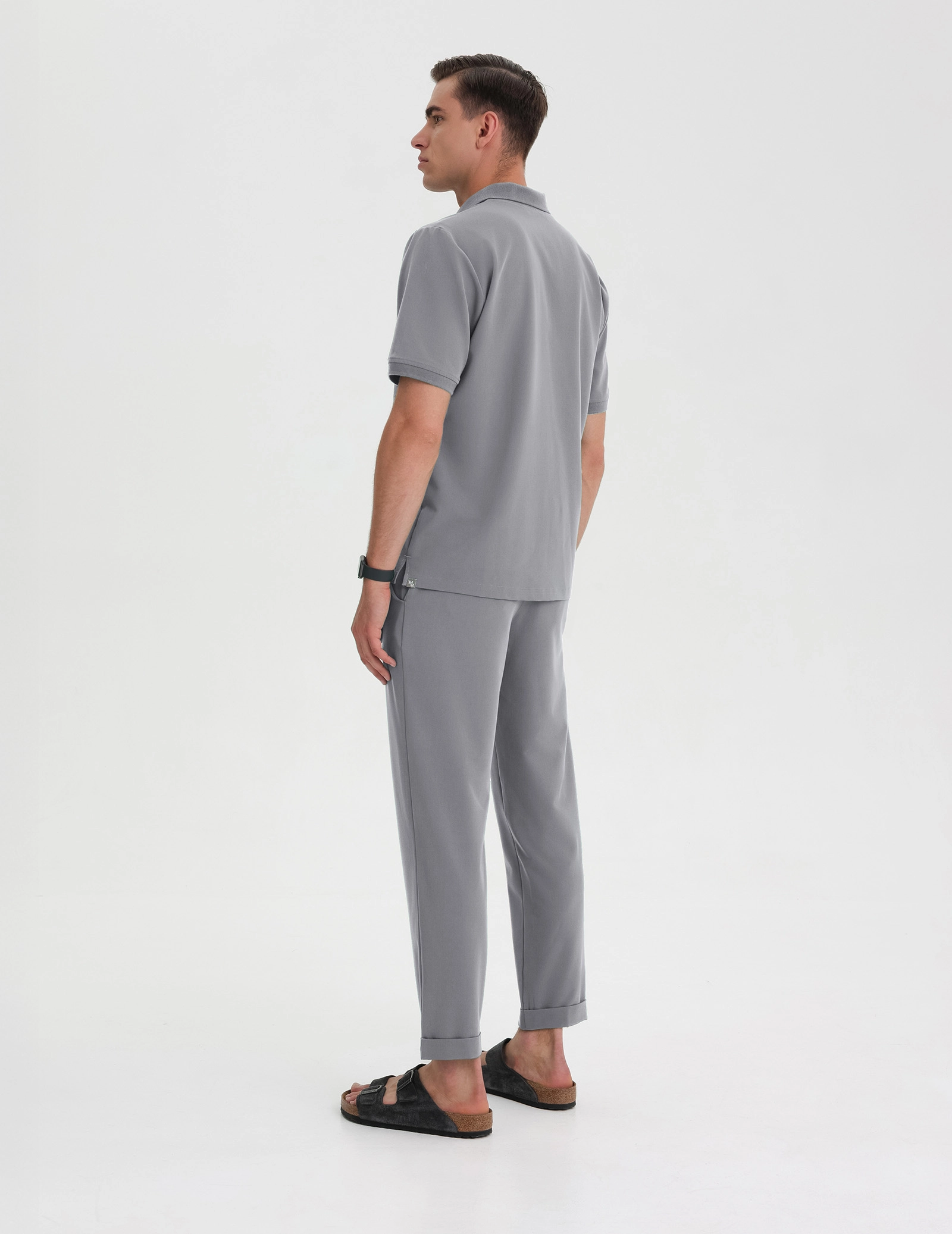 Medizinisches Kasack Polo Herren - SHARK GRAY