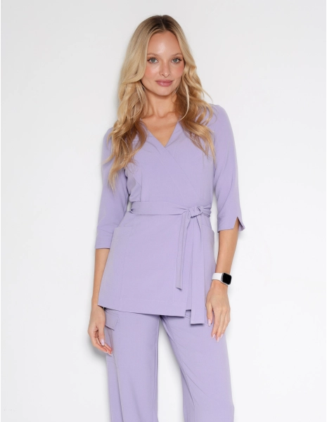 Medizinische Wickelbluse Rosalie - PURPLE HEATHER