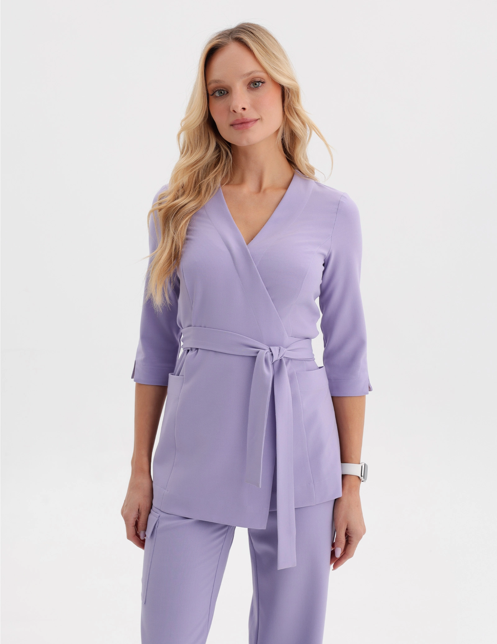 Medizinische Wickelbluse Rosalie - PURPLE HEATHER