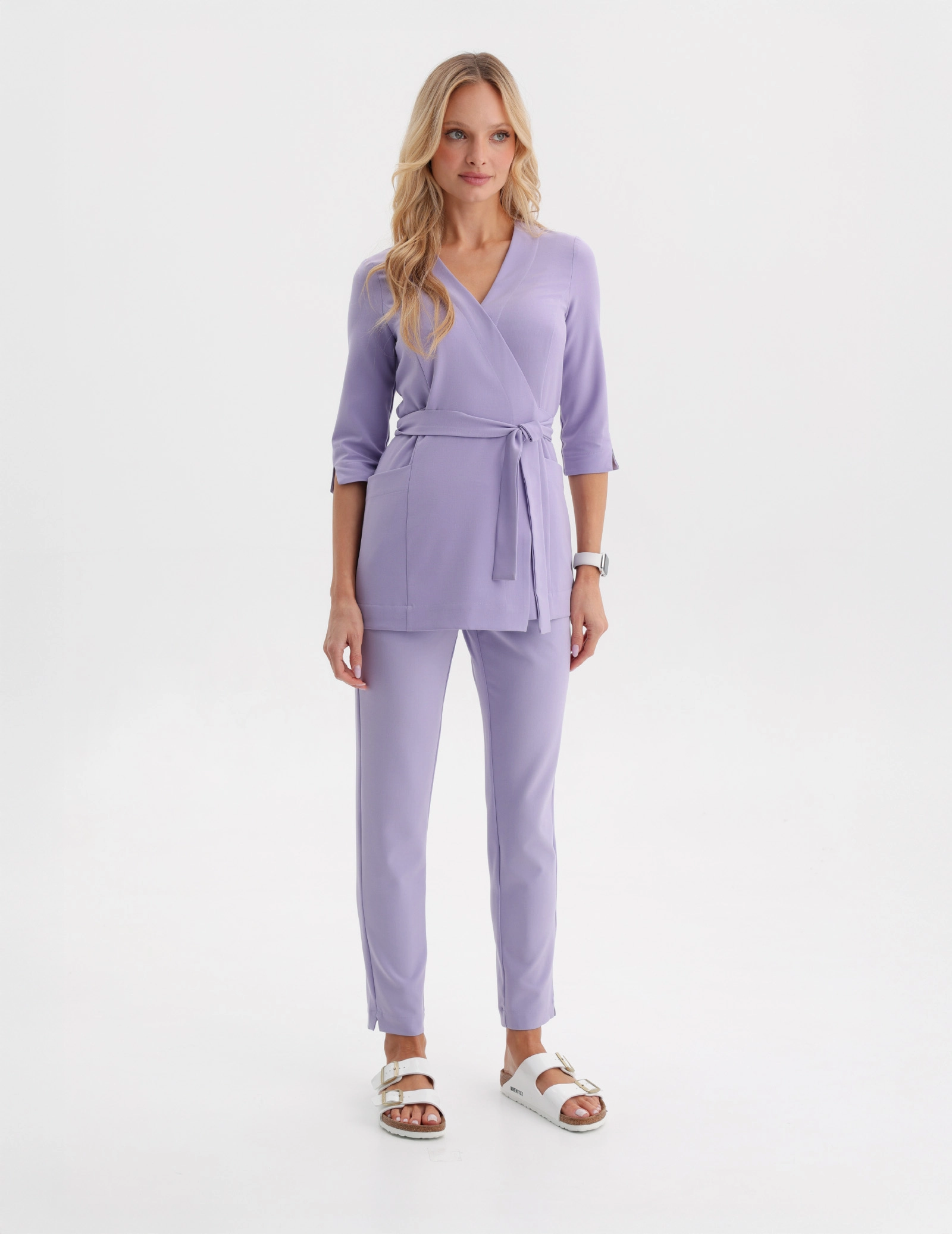 Medizinische Wickelbluse Rosalie - PURPLE HEATHER