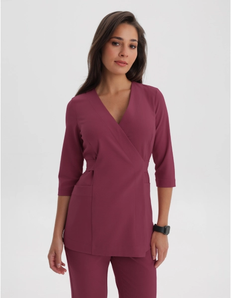 Medizinische Wickelbluse Rosalie - MULLED WINE