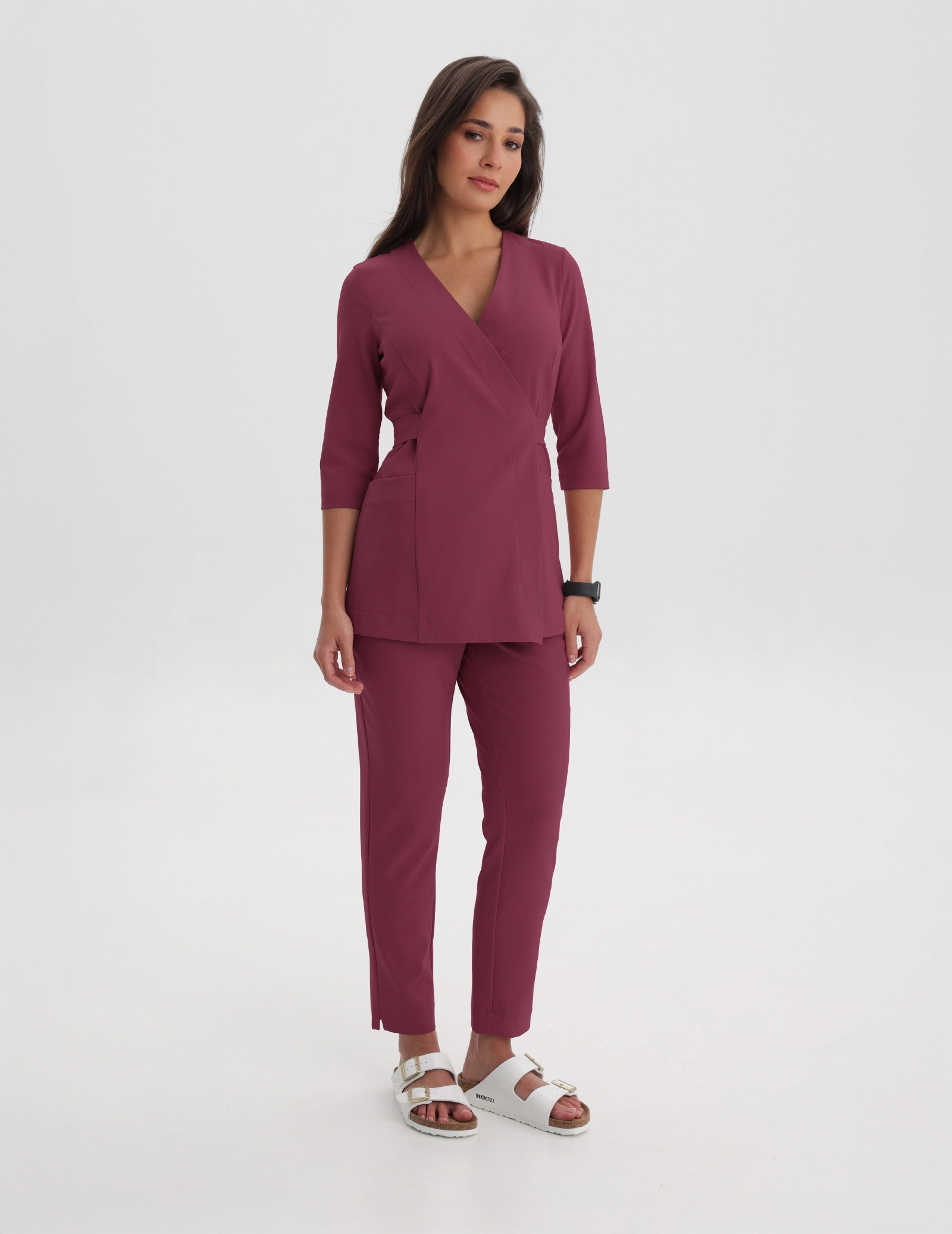 Medizinische Wickelbluse Rosalie - MULLED WINE