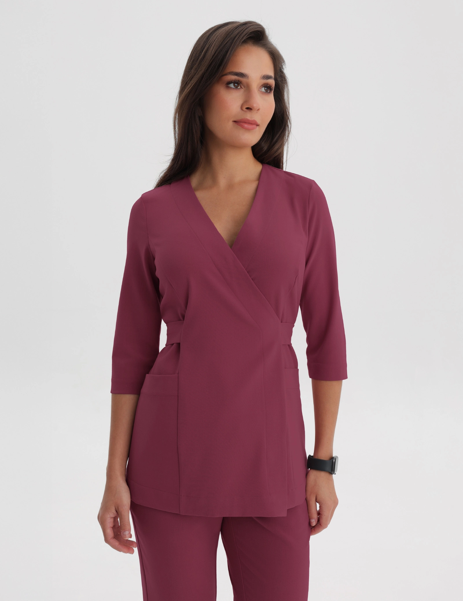 Medizinische Wickelbluse Rosalie - MULLED WINE