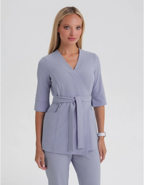 Medizinische Wickelbluse Rosalie - MILKY LAVENDER