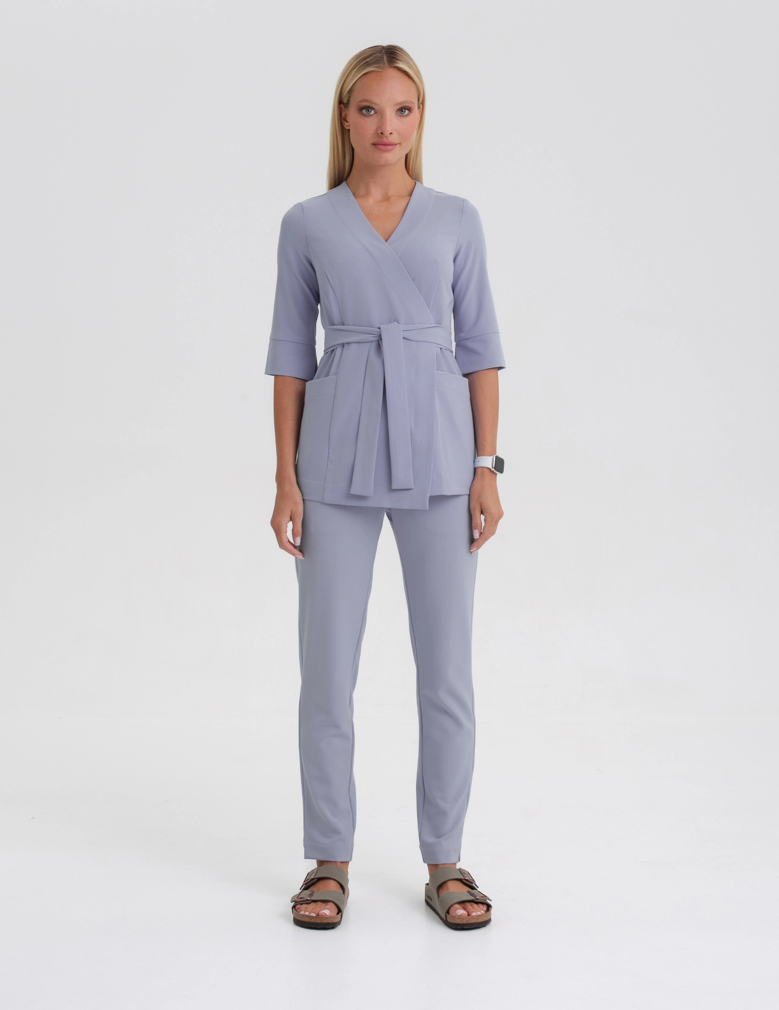 Medizinische Wickelbluse Rosalie - MILKY LAVENDER