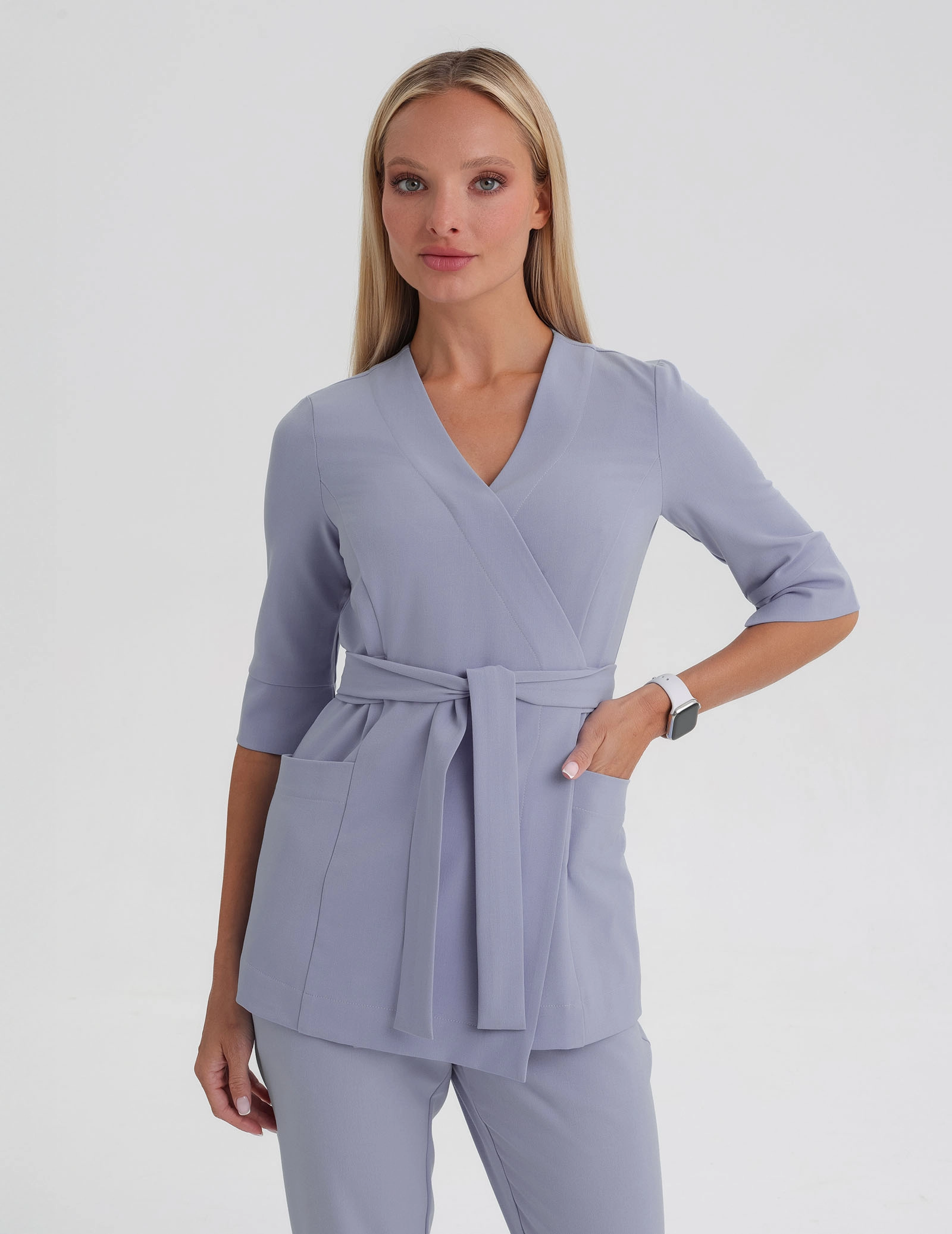 Medizinische Wickelbluse Rosalie - MILKY LAVENDER