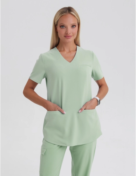 Medizinische Bluse Grace - BEIGE