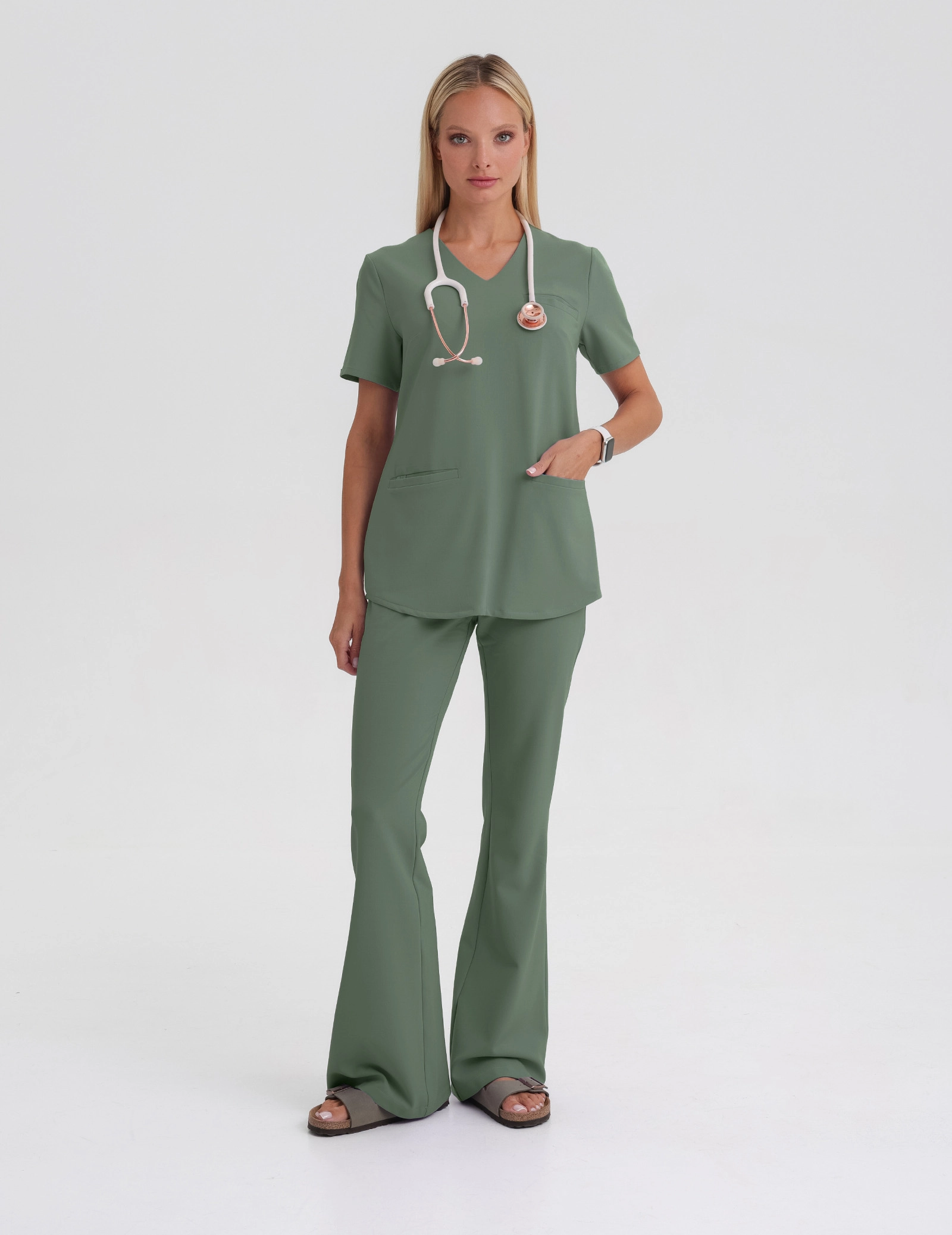 Grace Medizinische Bluse - KHAKI