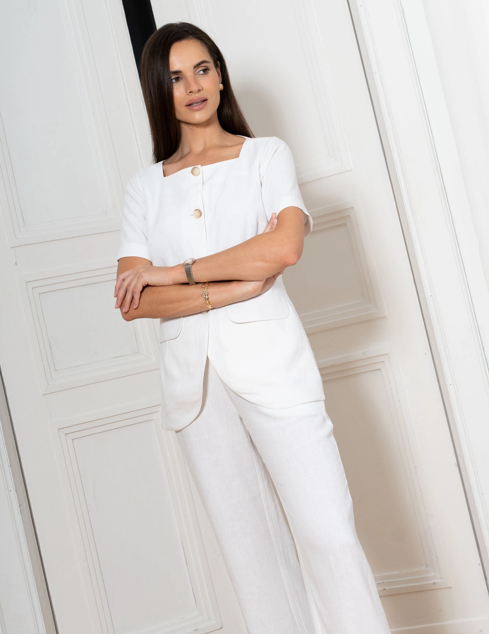 Damen Kasack Sole - SOFT WHITE