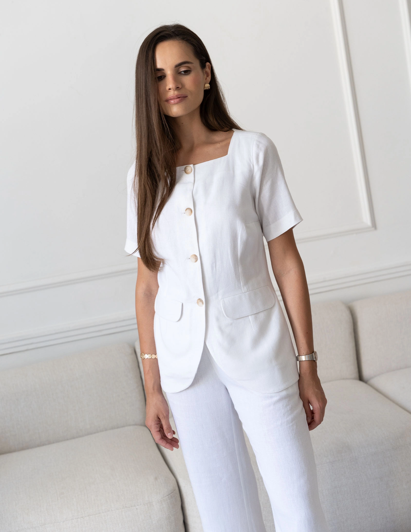 Damen Kasack Sole - SOFT WHITE