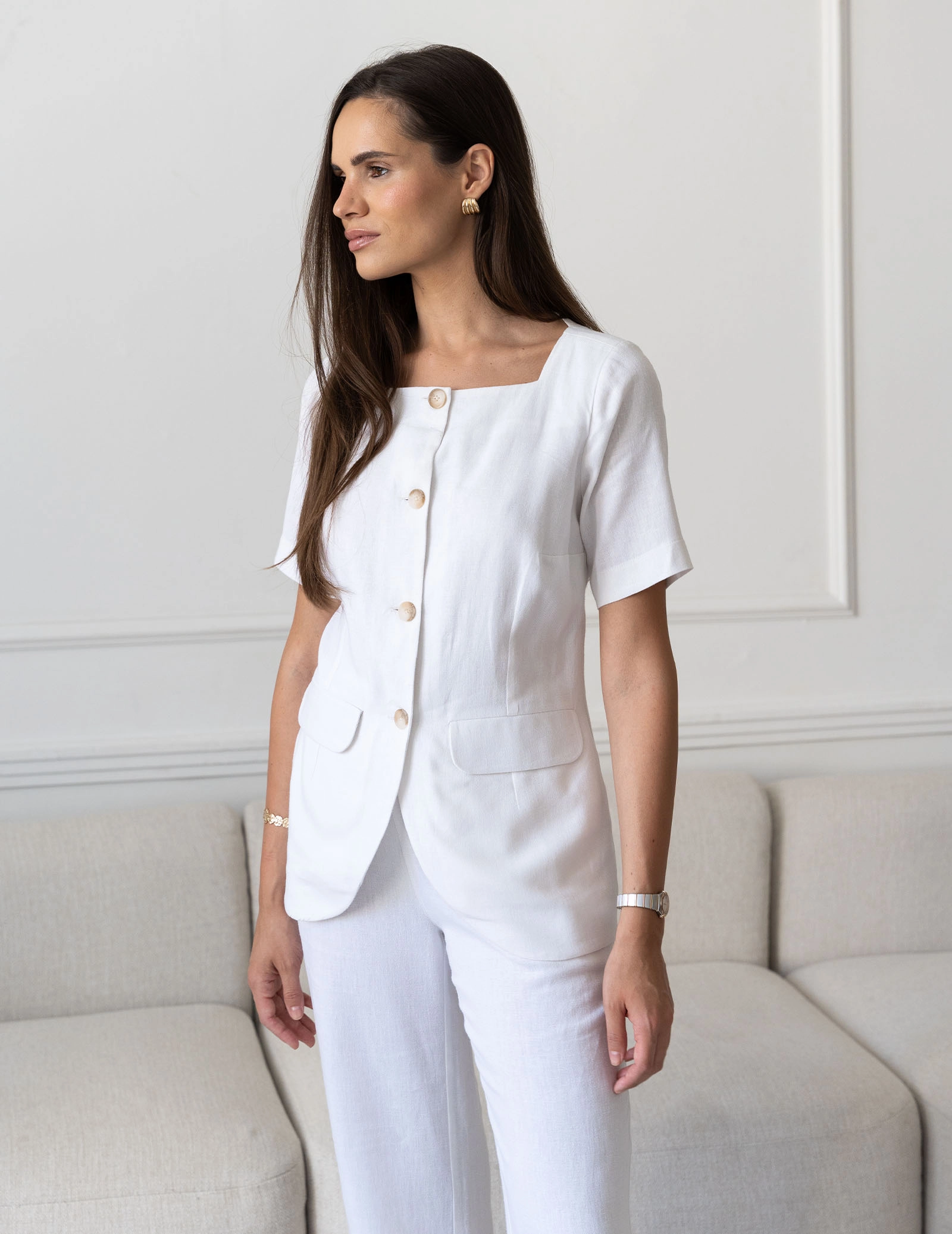Damen Kasack Sole - SOFT WHITE
