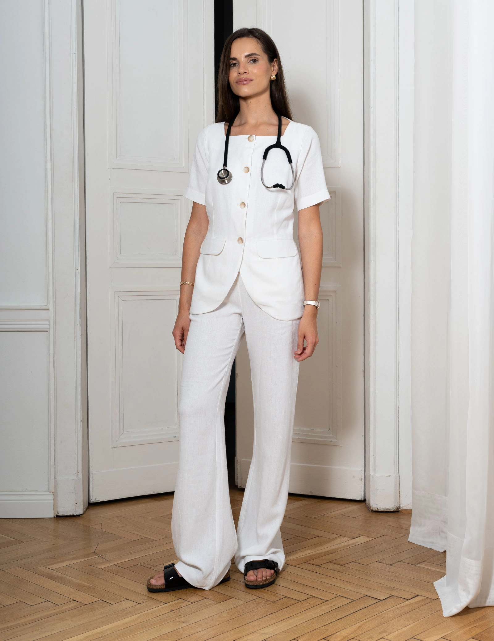 Damen Kasack Sole - SOFT WHITE