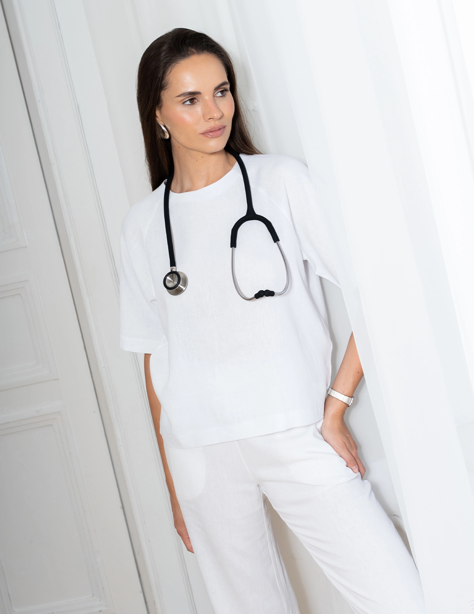 Damen Kasack Luna - SOFT WHITE