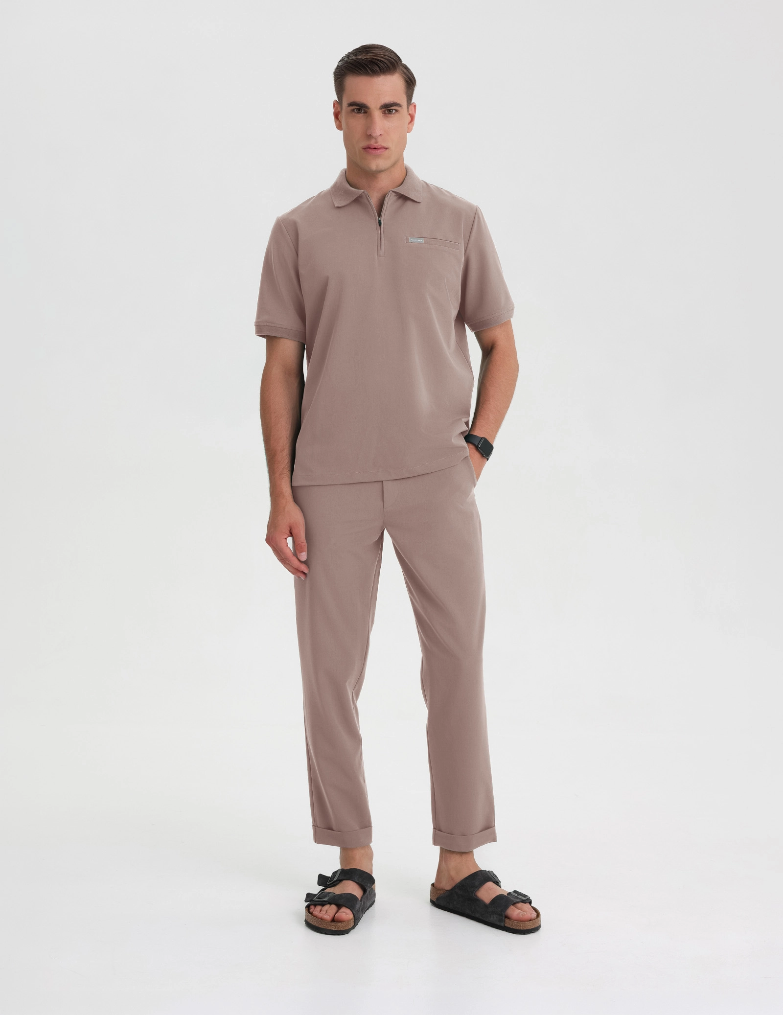 Medizinisches Kasack Polo Herren - BEIGE