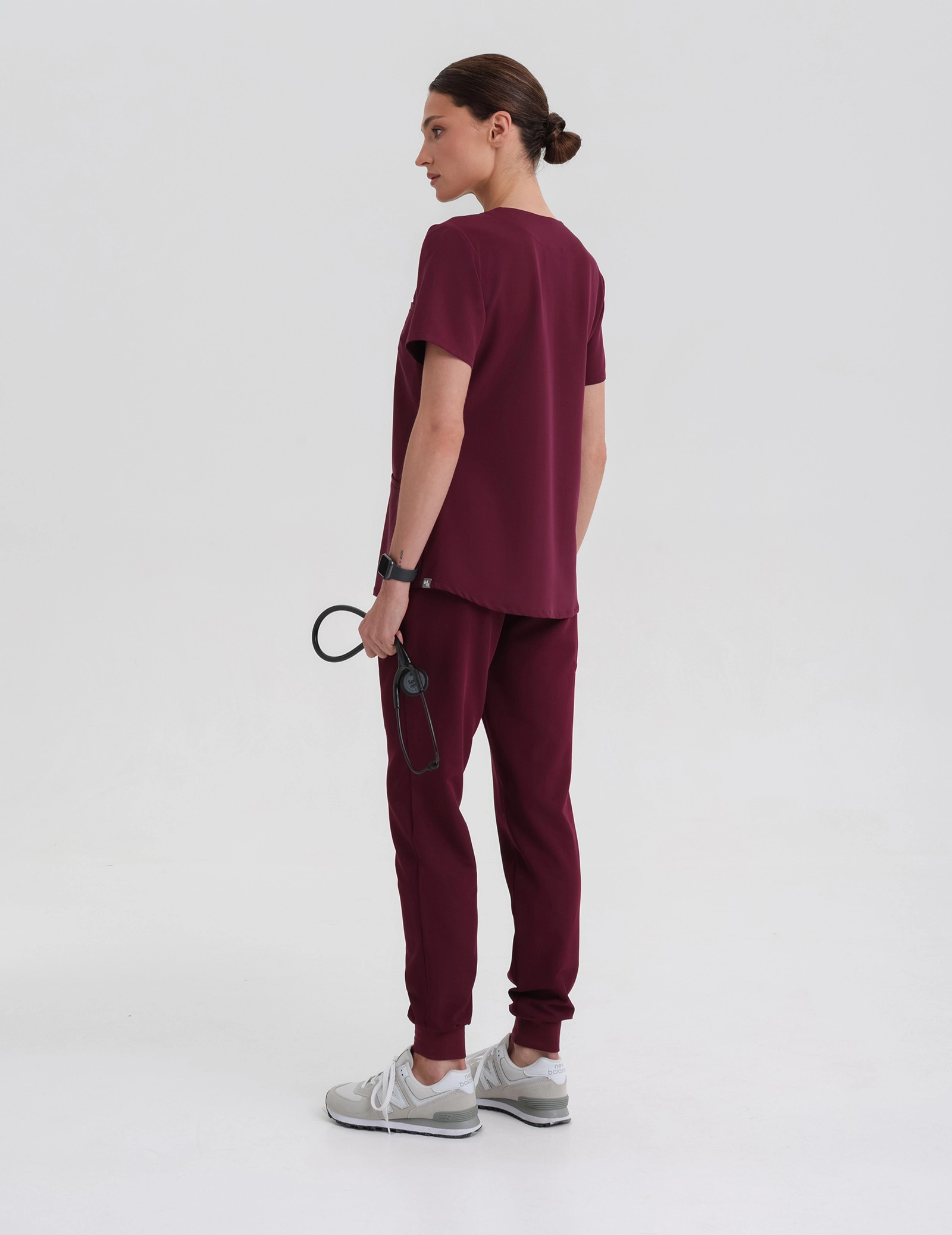 Medizinische Bluse Grace - BURGUNDY