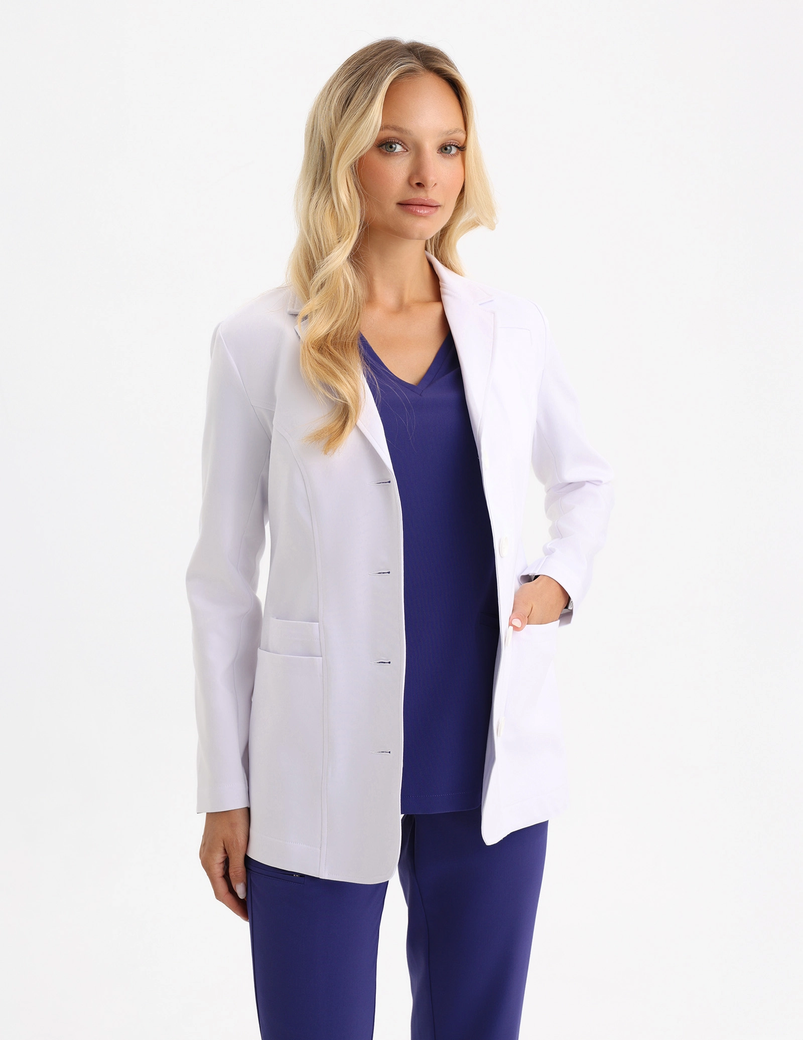 Damen Medizinischer Kittel Slim Fit - MADISON SHORT